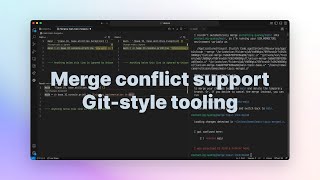 Merge conflict support with git-style tooling