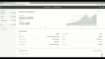 Nimble Storage Cloud Volumes Demo with Sandeep Karmarkar