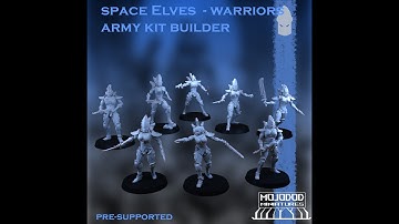 Alien elves warriors - Zbrush sculpting Timelapse - wargaming miniatures