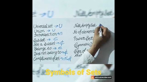 symbols of sets