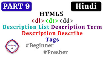 HTML5 | dl Tag | dt Tag | dd Tag | Tutorial In Hindi By NonTechBg | Web Development | Web Designing|