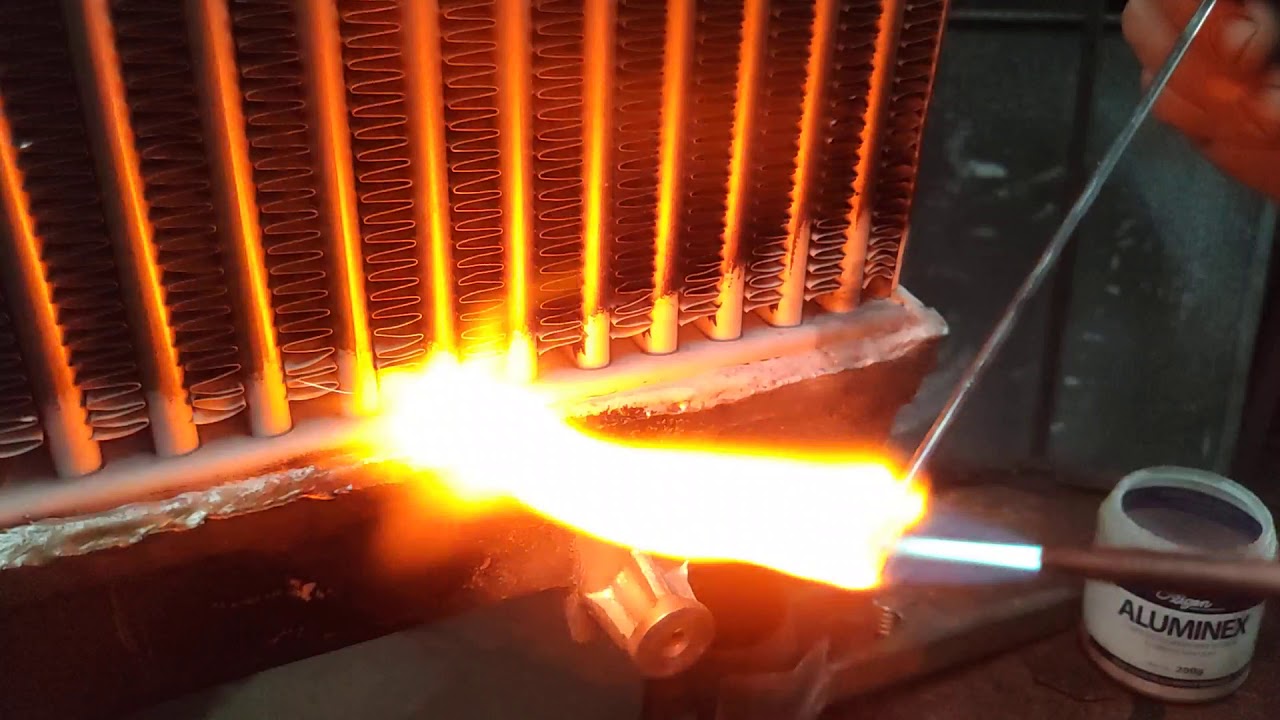 curso solda Aluminio, intercooler , Radiador usando maçarico a GLP ( VIDEO 2 )