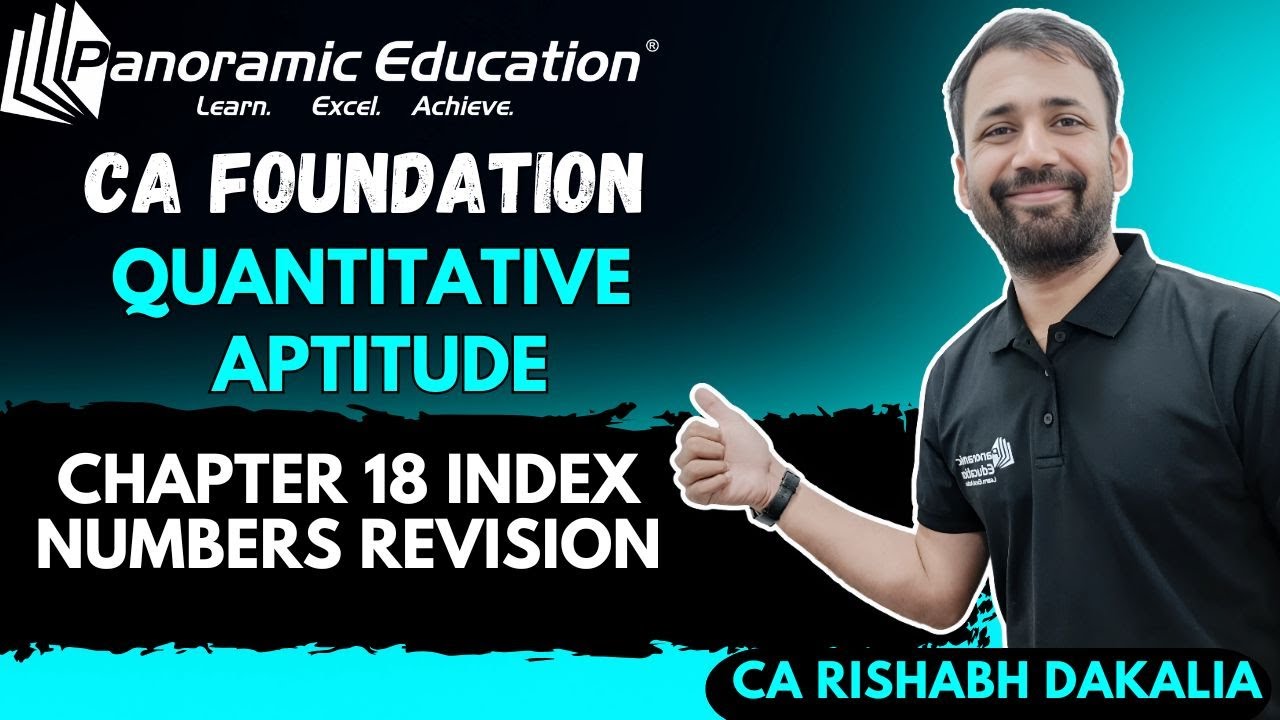 CA Foundation | QA | Chp 18 Index Numbers | Revision Series | CA Rishabh Dakalia