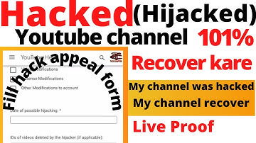 hacked youtube channel recovery 101% | How to recover hacked youtube channel | Hijacked channel