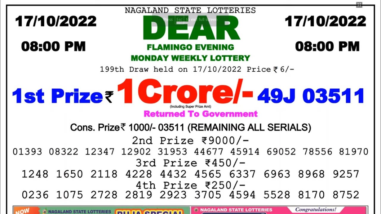 Dear Lottery Sambad 8pm Today 17 10 22 Nagaland State Lottery Result dear-lottery-sambad-8pm-today-17-10-22-nagaland-state-lottery-result