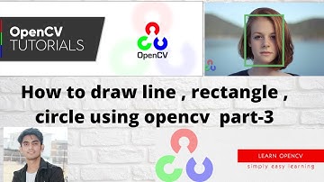 how to draw line , rectangle  & circle on image using opencv