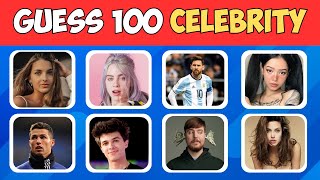 Guess the Celebrity in 3 Seconds | 100 Most Famous Celebrities in the world
