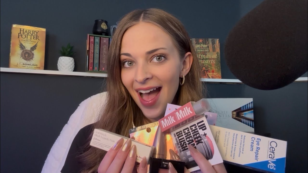 ASMR | Birthday Makeup Freebies/Haul 💄 (unboxing, tapping, & swatching)