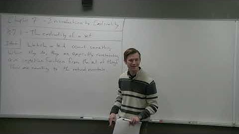 Proof, Set Theory, and Logic - Cardinality