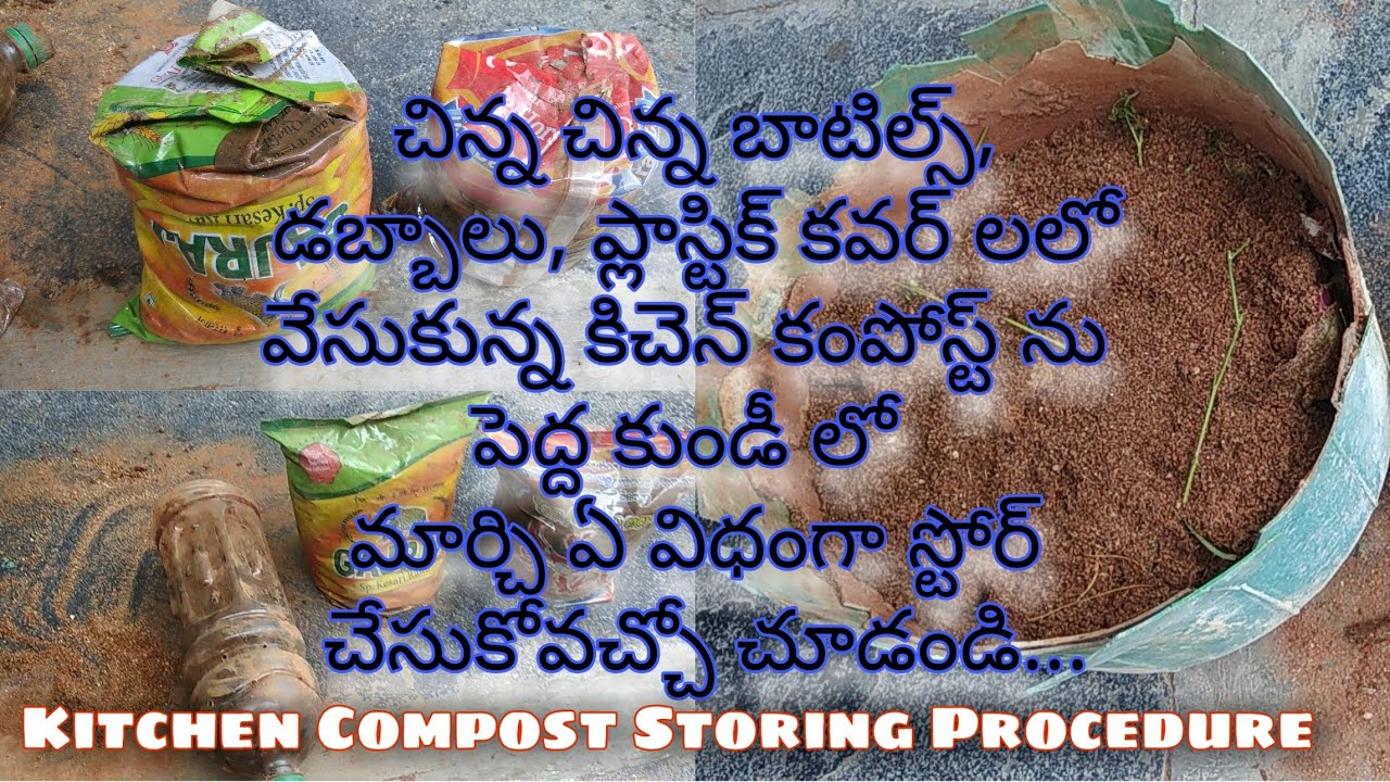 Kitchen Compost Storing Procedure | How to mix all small kitchen
