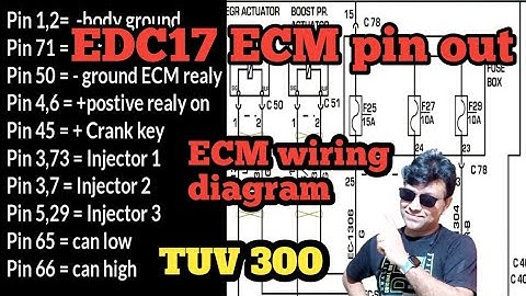 TUV 300 ECM wiring diagram , New Bolero power+ EDC17C63,EDC17C55 ECM pin out wiring diagram