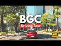 Driving tour inside bonifacio global city and mckinley hill  4k  bgc taguig philippines