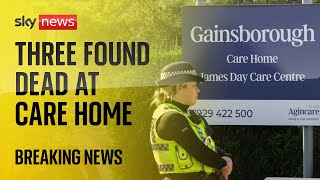 Watch: Helicopter view after at least three people were found dead at a care home in Dorset