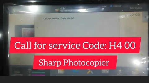 Call for service H4 00 Sharp photocopier machine
