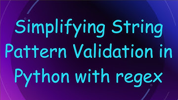 Simplifying String Pattern Validation in Python with regex