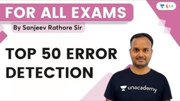 Top 50 Error Detection | English | For All Exams | Sanjeev Rathore | Wifistudy