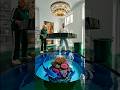 This floor is simply incredible 😱 Epoxy marine floor with live sharks #epoxyfloor #epoxyflooring