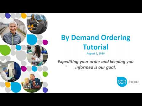 SCA Pharma By Demand Ordering Tutorial Webinar