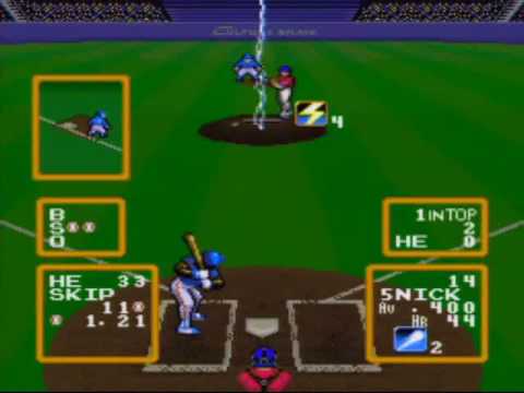 Super Baseball Simulator 1.000 Game Sample - SNES/SFC