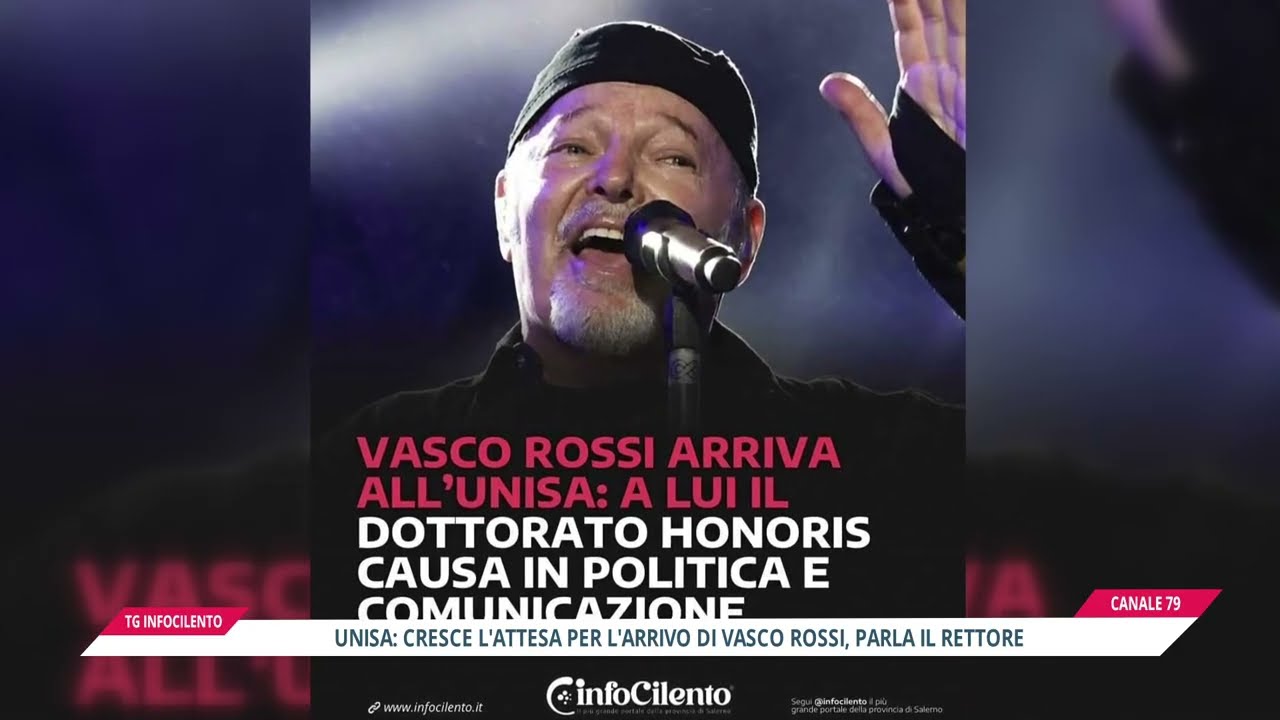 Vasco Rossi all'Università di Salerno: il 7 ottobre il Dottorato Honoris Causa