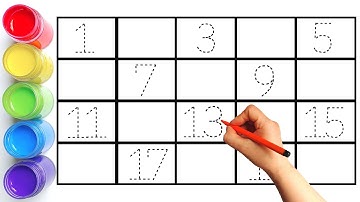 아이들을 위한 1부터 30까지 점선 숫자 따라쓰기| 빈칸에 숫자 채우기