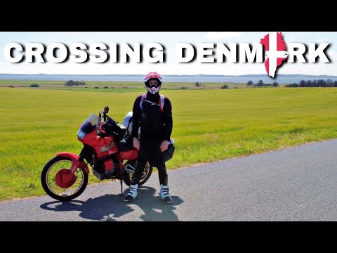 Crossing the border to Denmark on our way to the Ferry! ICELAND on a Honda Dominator 650 / Ep. 2
