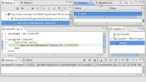 Essential EGL+Batch - Lesson 01 Program