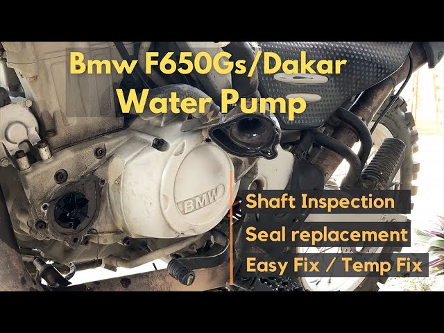 BMW F650gs Dakar Water Pump Shaft, Seal Diagnoses / Quick Fix