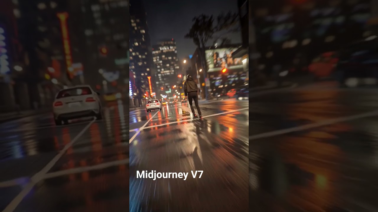 This AI Animation Looks Like a GAME! Skating NYC in the Rain 🗽⚡ 