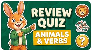 English Review Quiz: Animals, Verbs, Feelings | Low Stimulation for Kids screenshot 4