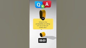 What is the probability of rolling a 6 on a fair six sided die #btkshaf1999 #probability