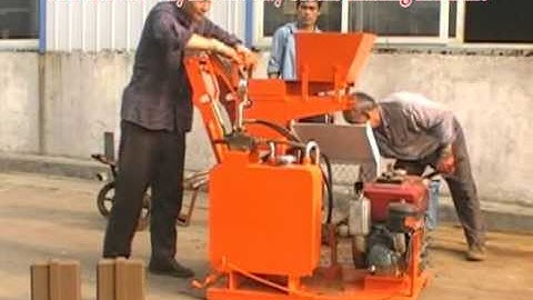 SY1 25 interlocking clay brick machine with diesel engine