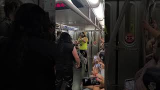 The Subway Rumble was better than the Royal Rumble 🤣 #subwaymania #nyc #Cosplay #wwe #royalrumble