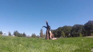 Beginner ACRO YOGA; folded leaf