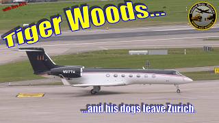 Tiger Woods and his dogs leave Zurich/with live ATC Update