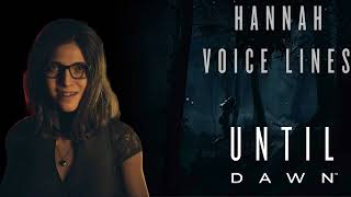 Until Dawn/Remake - Hannah Washington (Voice Lines)