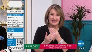 Radiance by Absolute 2.45ctw Baguette/Round Lace Band Ri...