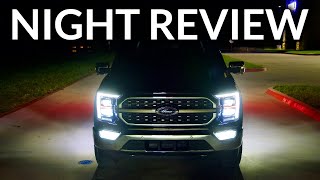 IMPRESSIVE! 2021 Ford F-150 Hybrid Night Review (Zone Lighting, Ambient Lights, and Drive)