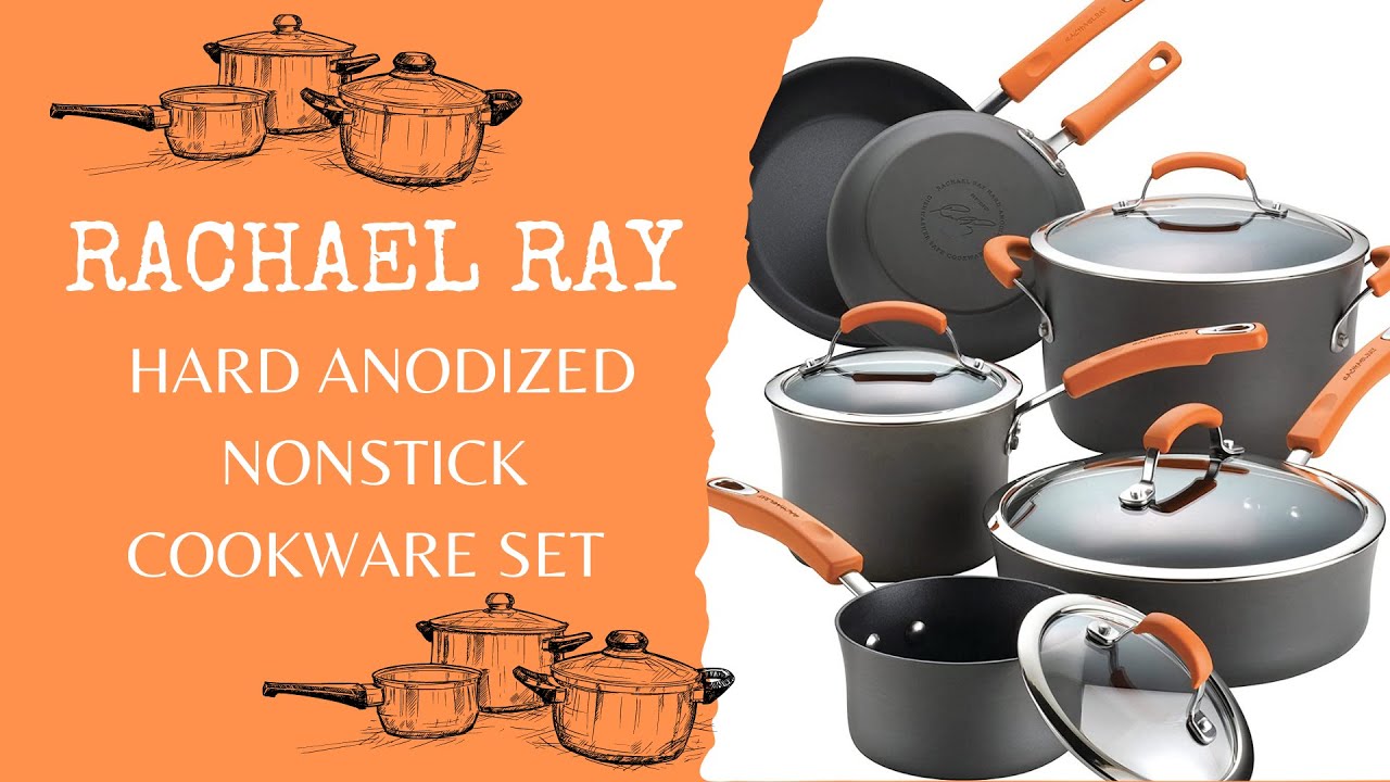 Rachael Ray Cucina Hard Enamel Nonstick 12-Piece Cookware Set