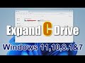 ✨How to expand C drive in Windows 11, 10, 8.1 &amp; 7👉 If there is not enough space ➡️ It works 💯