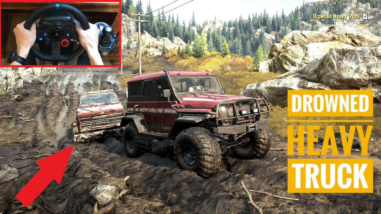 SnowRunner - How To SOLVE the Drowned Heavy Truck - Logitech G29