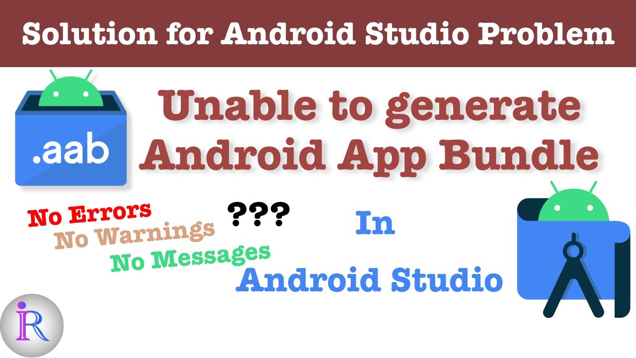 Unable to generate Signed Android App Bundle (.aab) file in Android Studio.  No prompts for errors. - YouTube