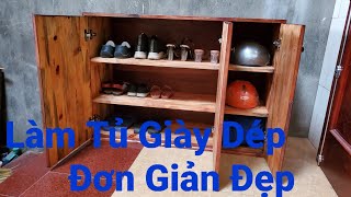 Cách Làm Tủ Giày Dép Đơn Giản Tiện Dụng Từ Ván Gỗ||Making Shoe Cabinets From Wood Planks