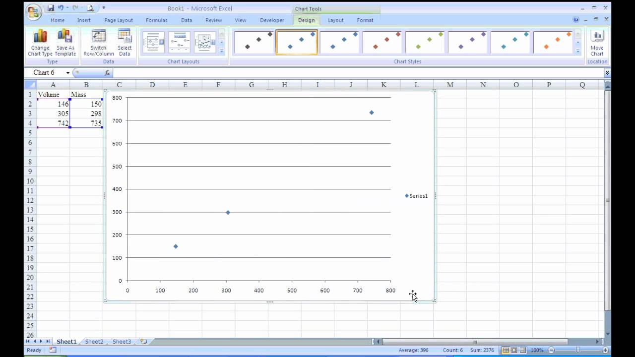 Excel 2007 Scatter Chart