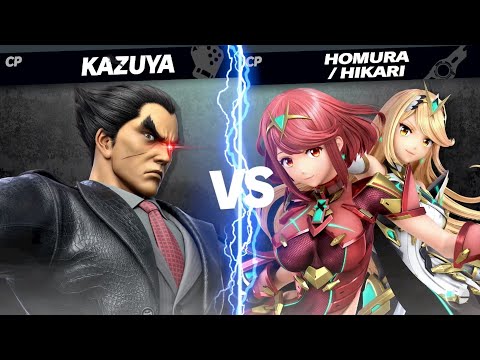【スマブラSP】CPUカズヤ最強説　検証　VS ホムラ/ヒカリ編 （戦績は概要欄）