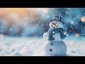 Cozy Snowman Winter Ambience | Soft Classical Music & Falling Snow | TV Wallpaper