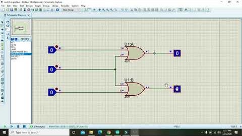 4 to 2 encoder in proteus | simulation of 4 to 2 encoder in proteus