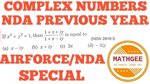 Complex numbers nda,airforce,navy,,nda previous year by mathgee