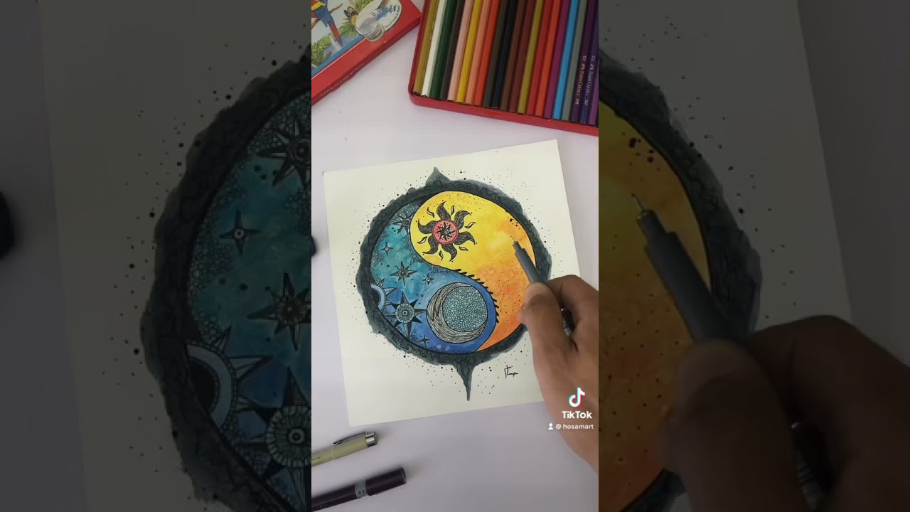 Yin Yang symbol art on my style 