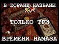 «Разве в Коране говорится только о трех временах намаза?..»